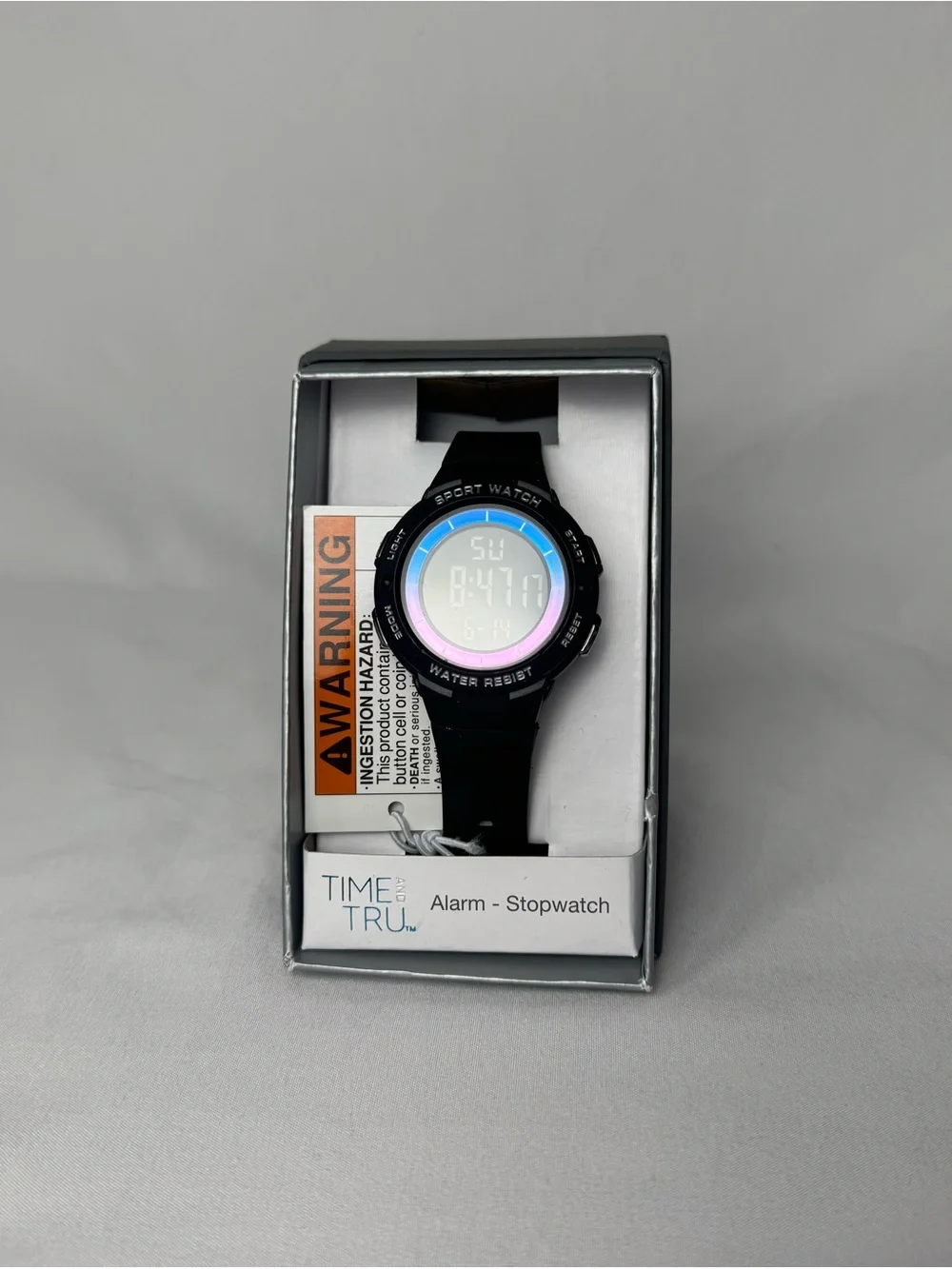 ⌚ Time and Tru Digital Sport Watch Black Water Resistant Alarm Stopwatch